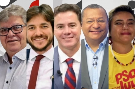 Candidatos ao governo da Paraba que vo participar do debate das TVs Cabo Branco e Paraba  Foto: Reproduo/g1
