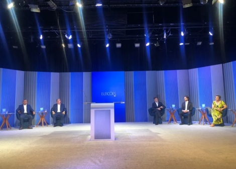 Candidatos participam de debate para governador da Paraba  Foto: Iasmin Soares/TV Cabo Branco