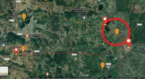 O mapa est disponvel no Google Maps, cujos pinos de localizao foram colocados para representar as localidades com casos confirmados e/ou suspeitos. (Imagem: Reproduo/Divulgao)